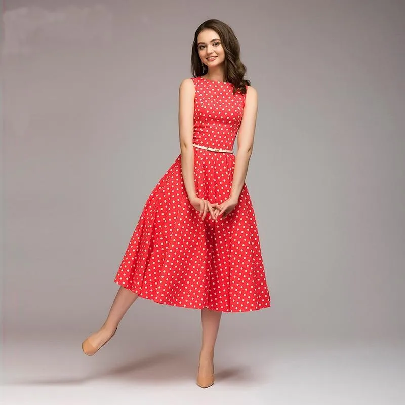 Vintage Gepunktetes Kleid Ferna