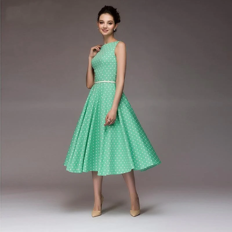 Vintage Gepunktetes Kleid Ferna