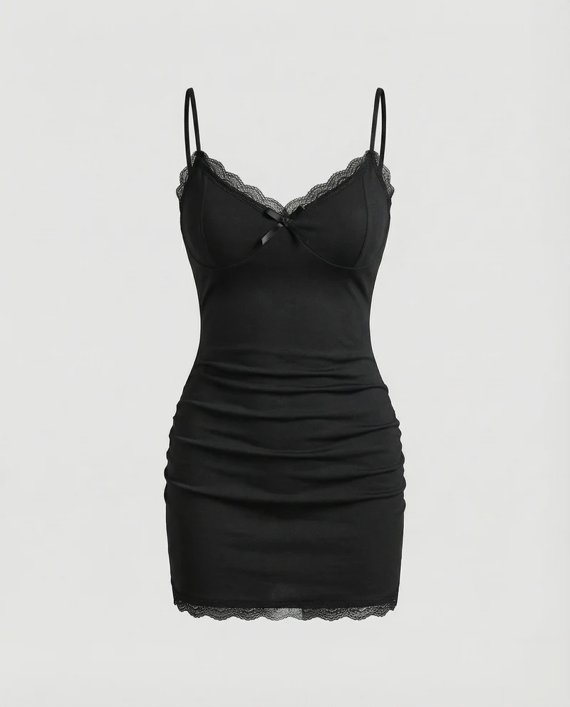 Damen Zarte Soft-Cups Camisole-Minikleid