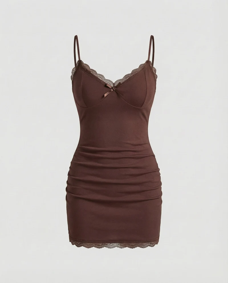 Damen Zarte Soft-Cups Camisole-Minikleid