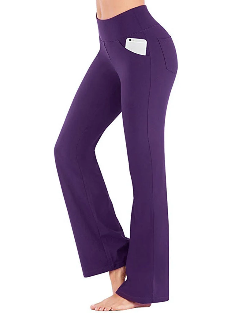 Damen Yoga-Hose mit hohem Bund und flared Schnitt