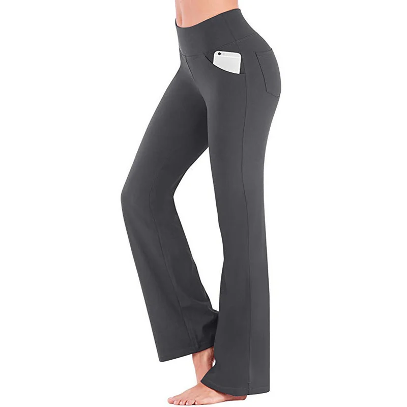 Damen Yoga-Hose mit hohem Bund und flared Schnitt
