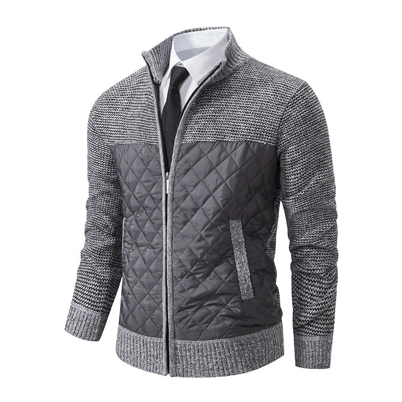 Herren gesteppte Freizeitjacke mit hochschließendem Kragen und praktischen Taschen