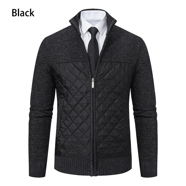 Herren gesteppte Freizeitjacke mit hochschließendem Kragen und praktischen Taschen