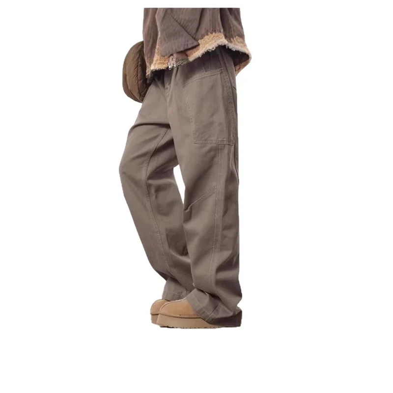 Damen Weitgeschnittene High-Waist Cargo-Hose Nord Taschen