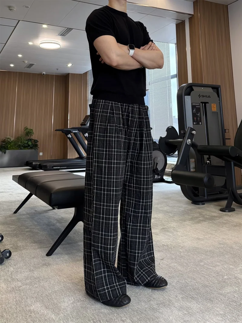 Herren Lässige Karottenhose mit kreativem Karo-Muster Nord Taschen