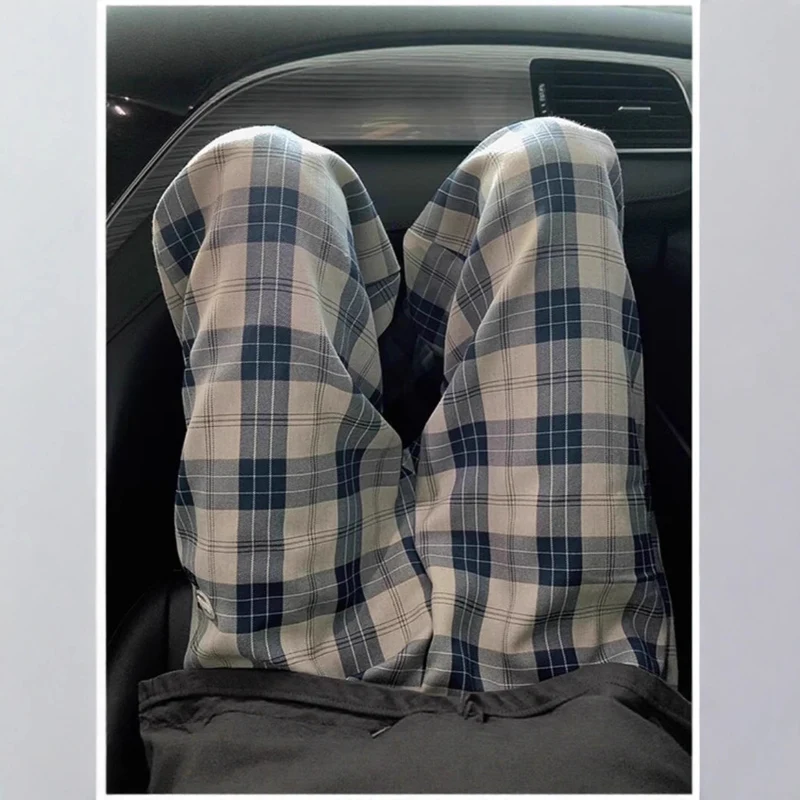 Herren Lässige Karottenhose mit Karo-Muster Nord Taschen