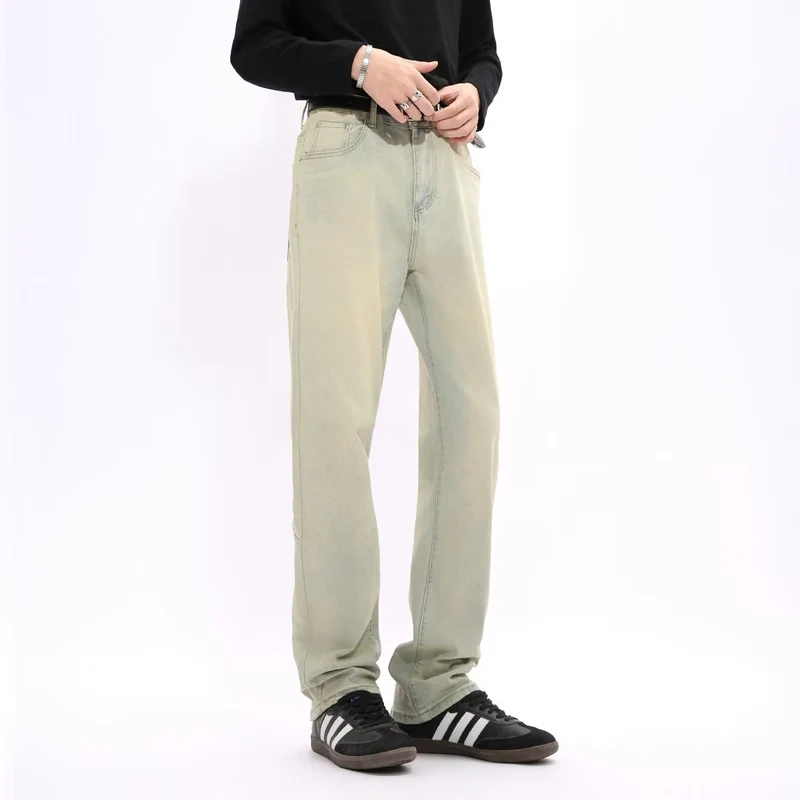 Herren Lässige Hochtaillierte Jeans Nord Taschen