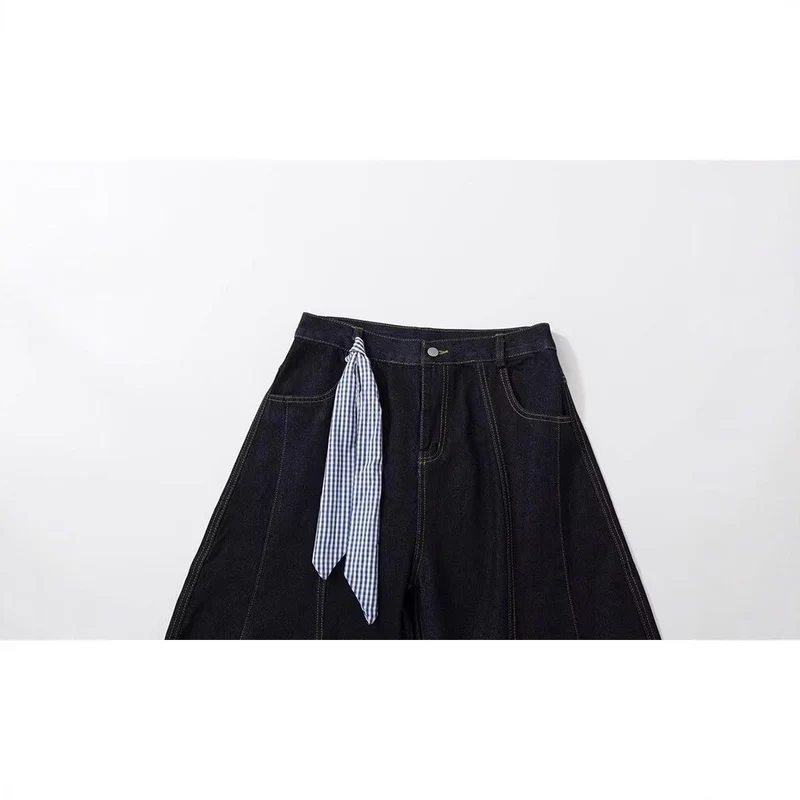 Damen Modische Weitbein-Hose mit innovativem Schnürdesign Nord Taschen