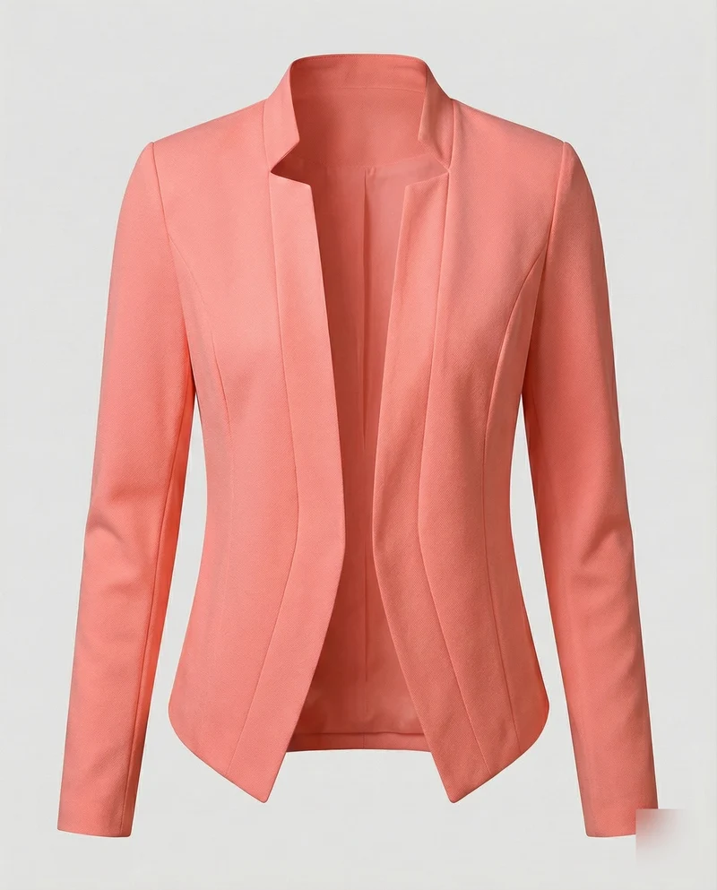 Damen Cleane Stehkragen Sakko-Blazer