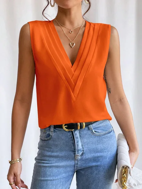 Elegante ärmellose Bluse