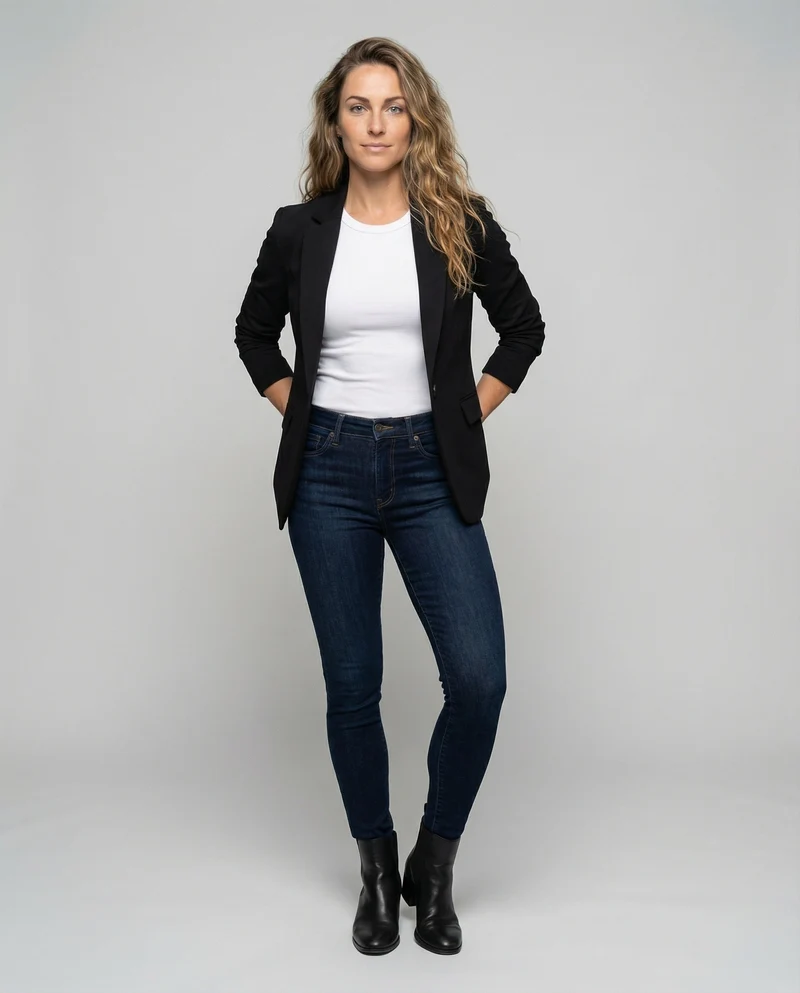 Damen Formelle Reverskragen Longblazer