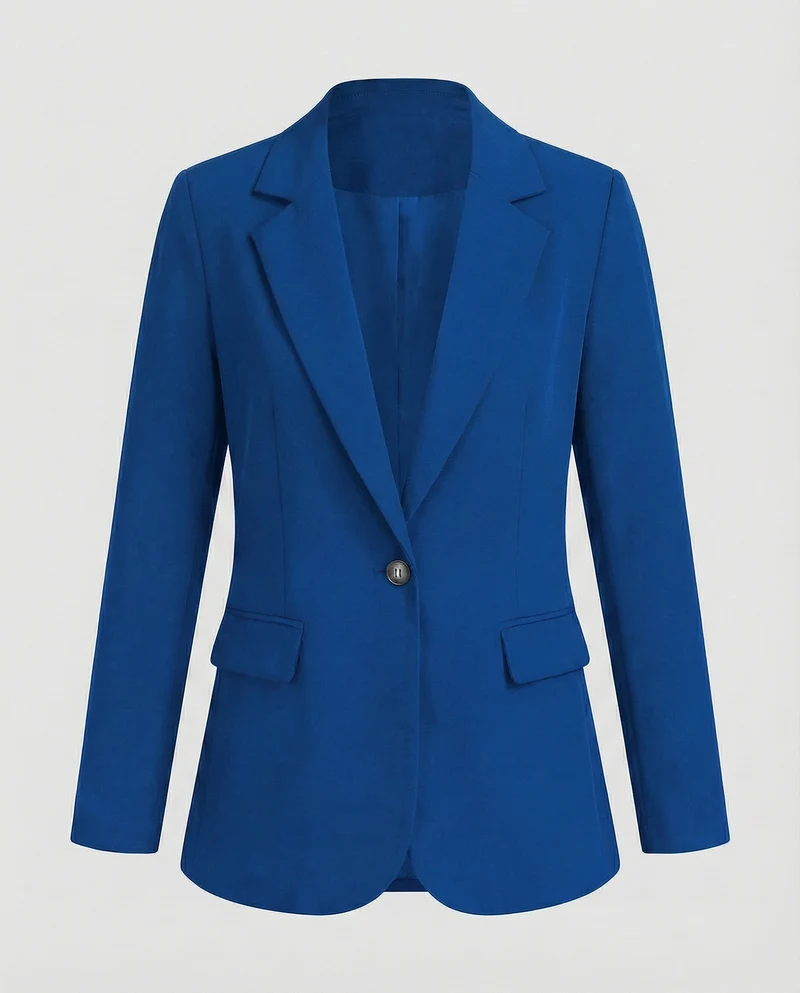 Damen Formelle Reverskragen Longblazer