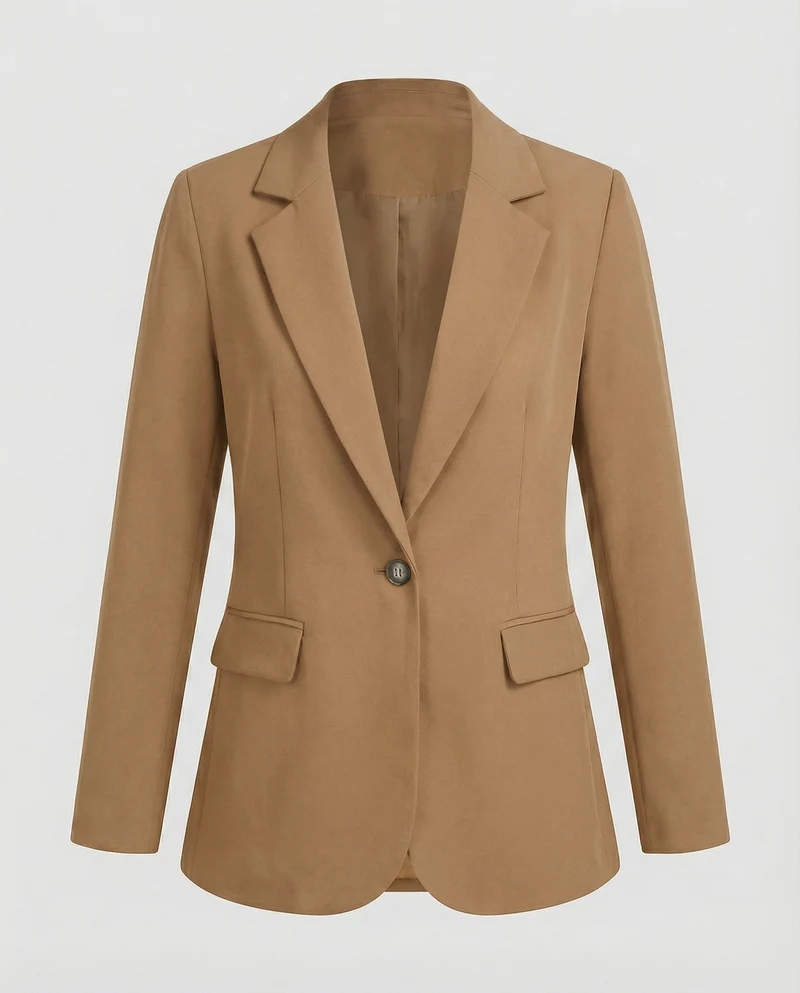 Damen Formelle Reverskragen Longblazer