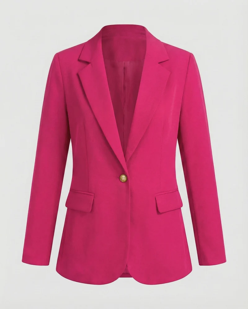 Damen Formelle Reverskragen Longblazer