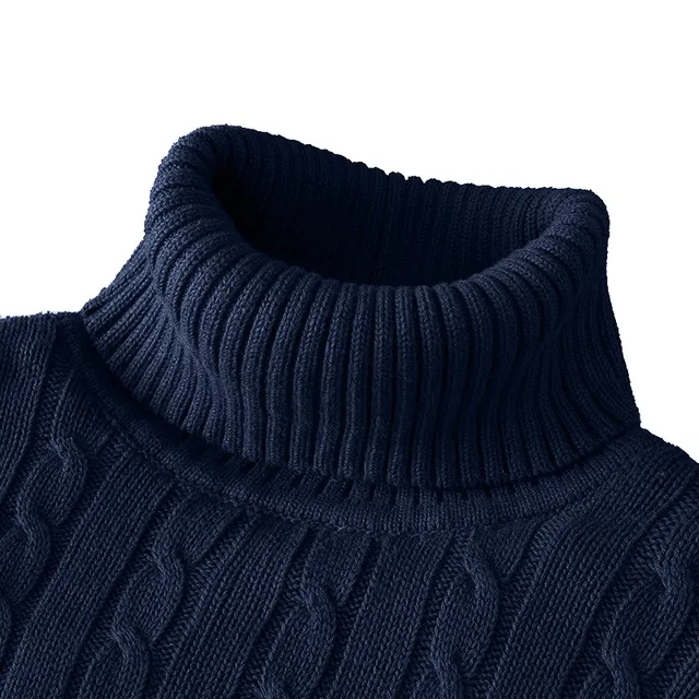 Kuscheliger Herrenpullover mit trendigem Rollkragen - Wintersaison 2024