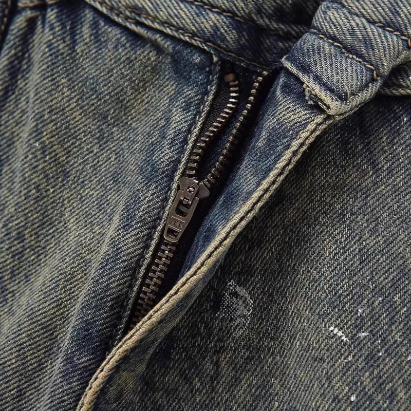 Damen Weitgeschnittene Destroyed Jeans Nord Taschen