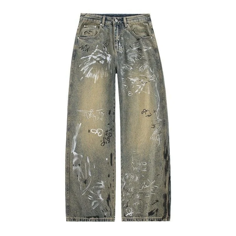 Damen Weitgeschnittene Destroyed Jeans Nord Taschen