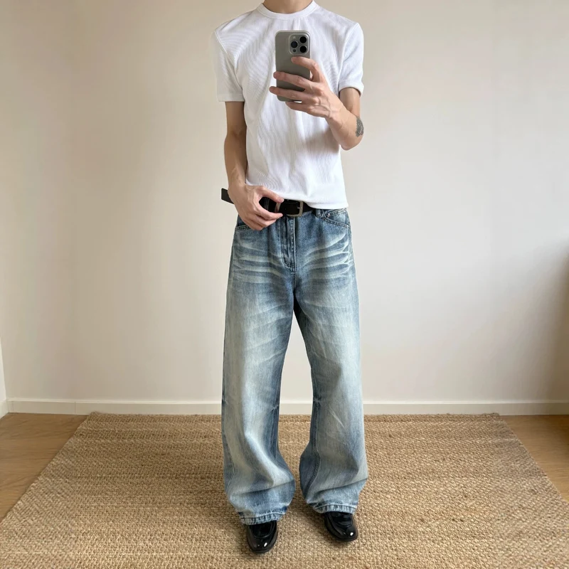 Damen Weitgeschnittene Denim-Jeans Nord Taschen