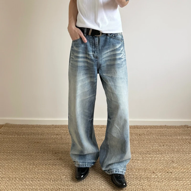 Damen Weitgeschnittene Denim-Jeans Nord Taschen