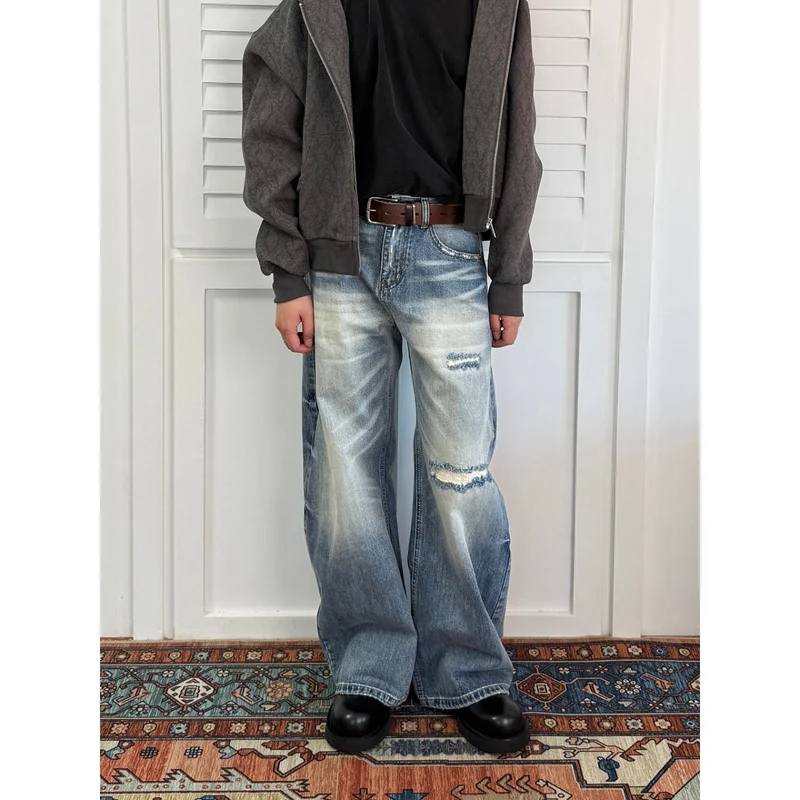 Damen Weitgeschnittene Denim Jeans Nord Taschen