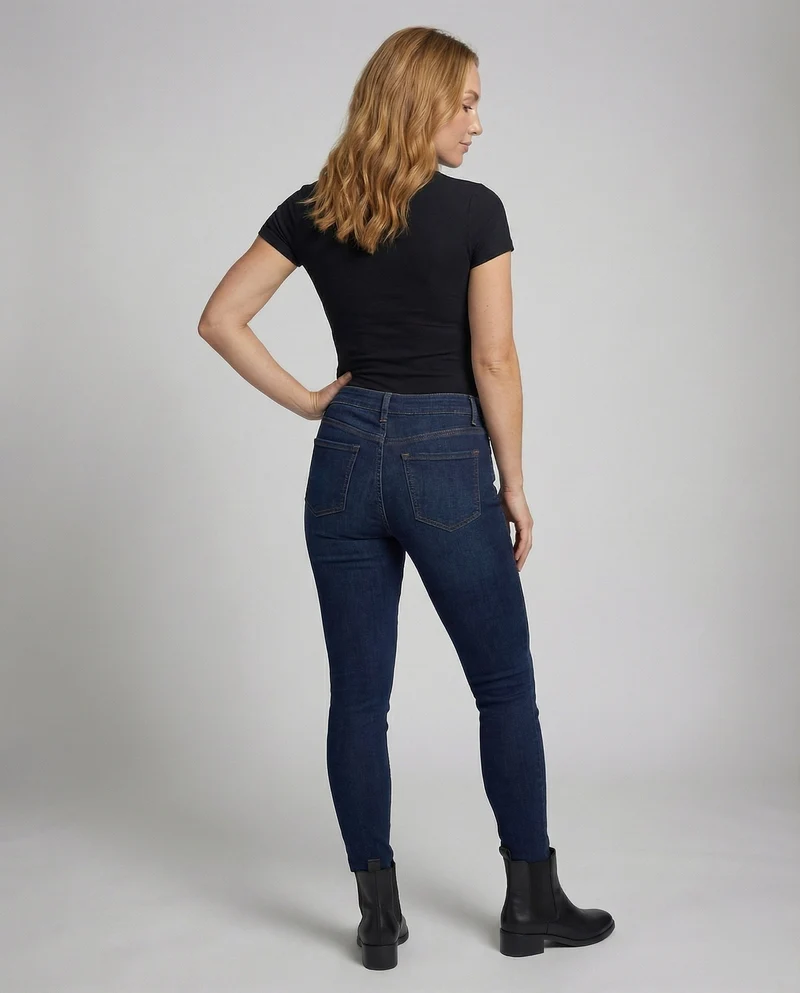 Damen Schmale Microstretch Mischgewebe Kurzarmshirt