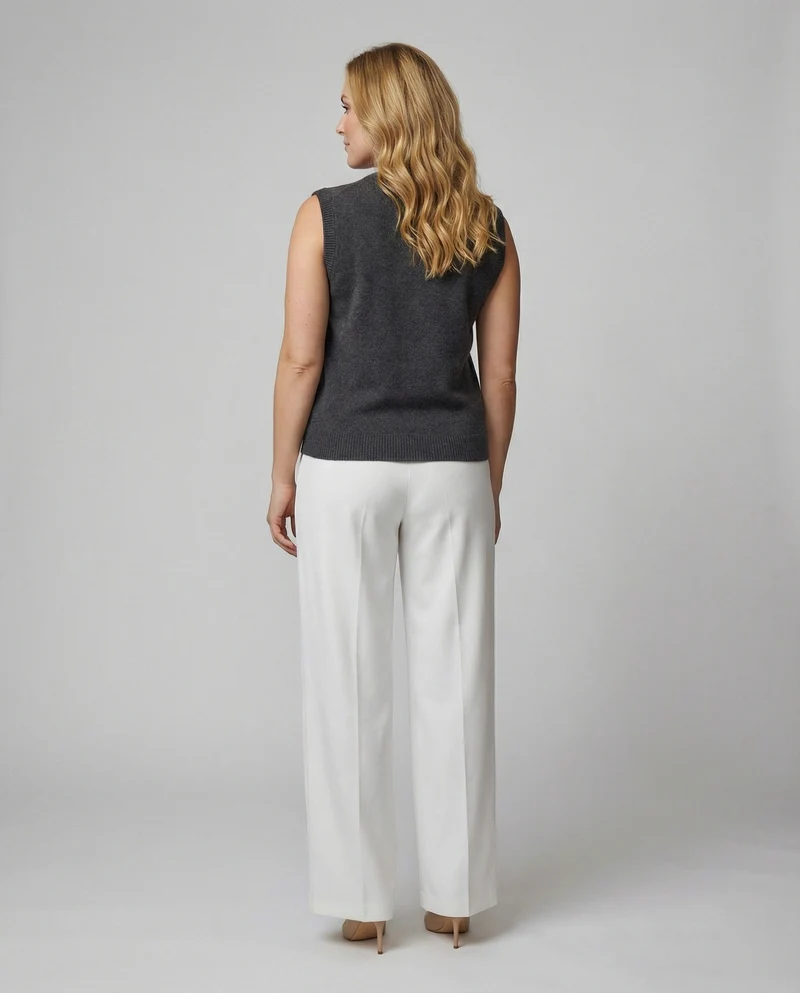 Damen Strickweste elegant mit Knopfverschluss