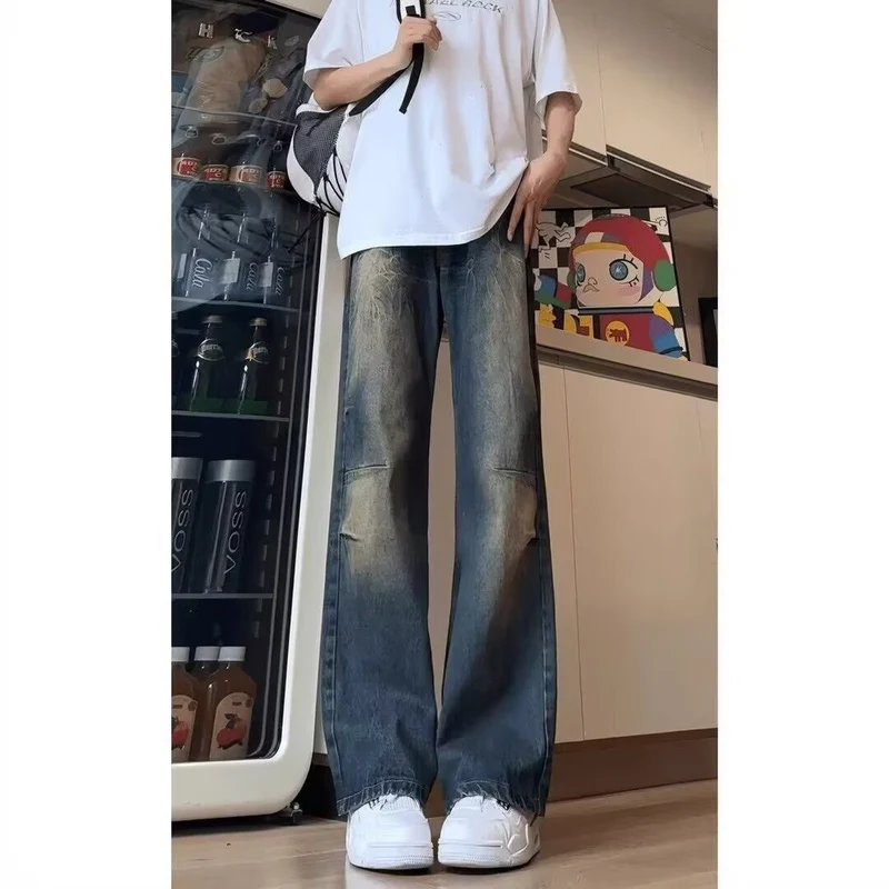 Damen Modische Oversized Jeans Nord Taschen