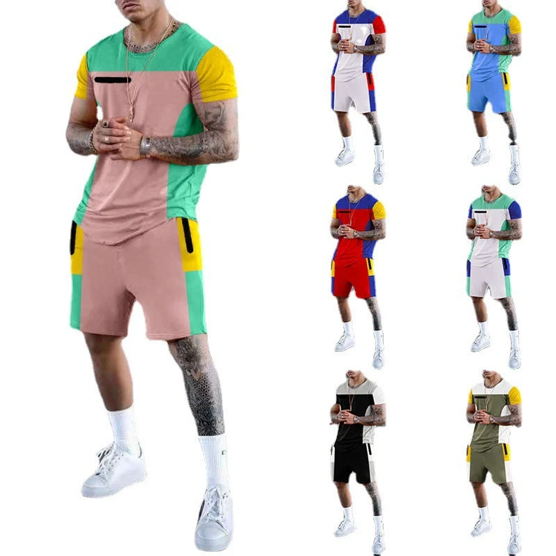 Herren Sportliches Freizeit-Set mit atmungsaktivem Design und praktischen Taschen