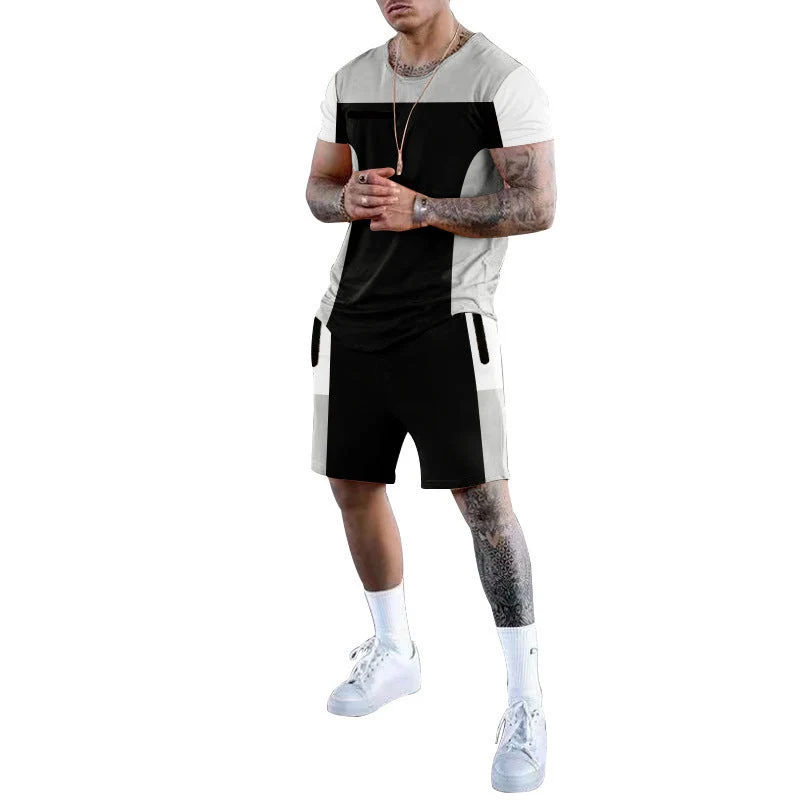 Herren Sportliches Freizeit-Set mit atmungsaktivem Design und praktischen Taschen