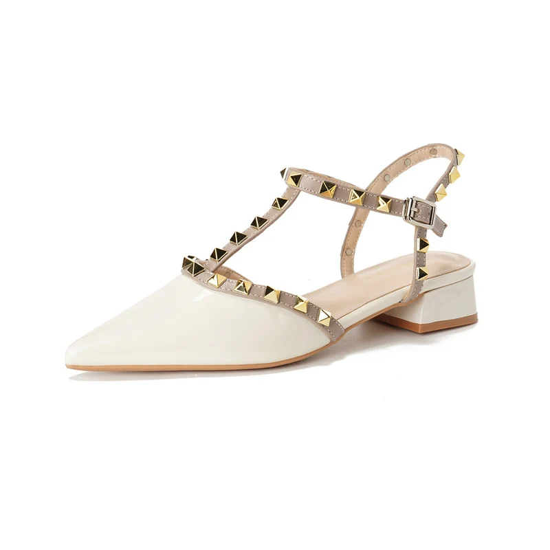 Damen Slingback-Pumps mit elegantem Nieten-Design