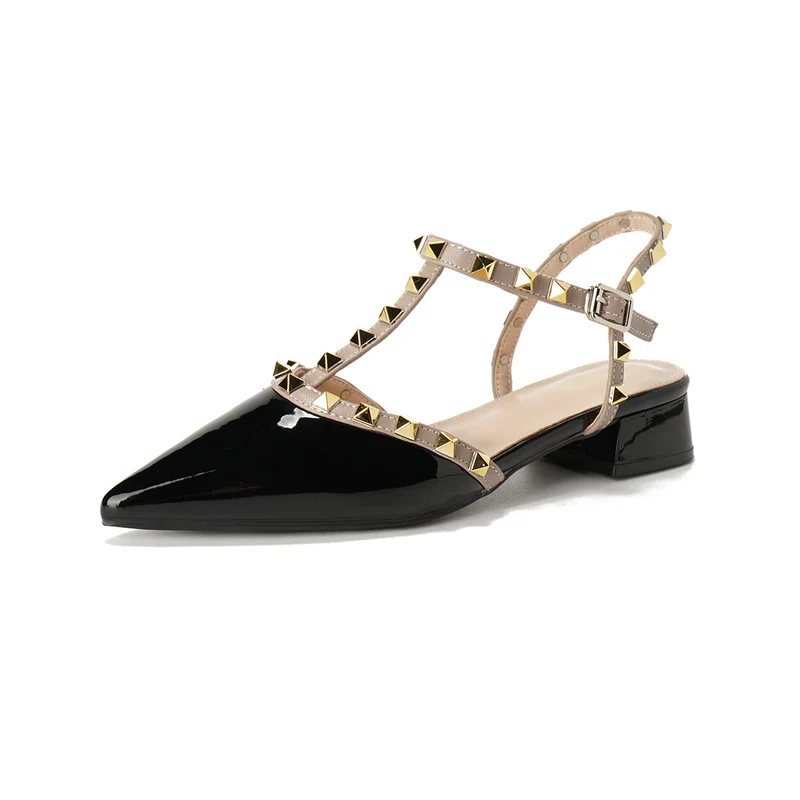 Damen Slingback-Pumps mit elegantem Nieten-Design