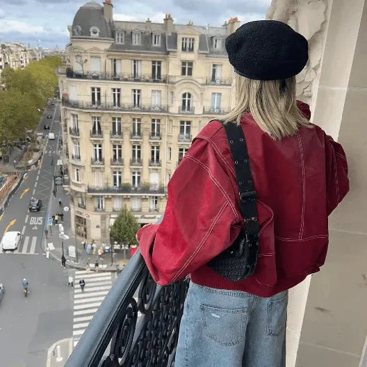 Lederjacke - Damen Freizeitjacke Schwarz