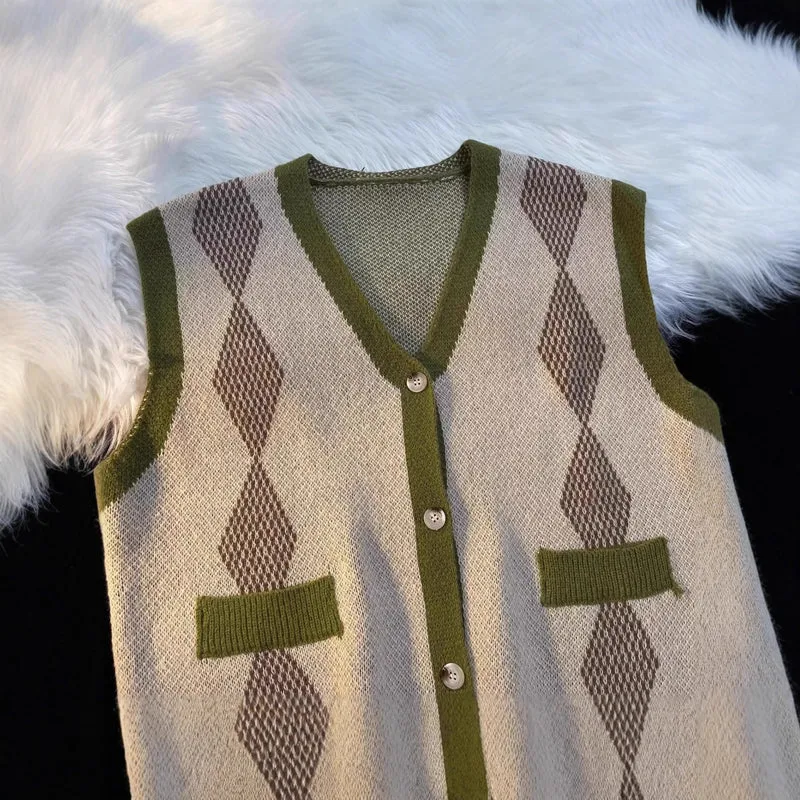Damen ärmellose Strickweste Nord Taschen