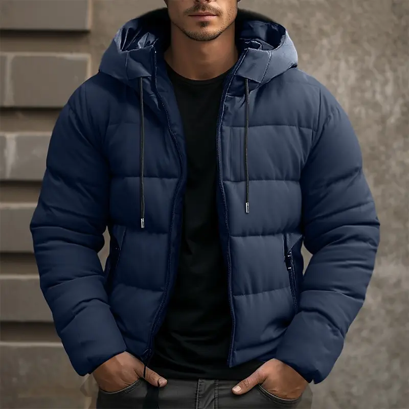 Herren Kapuzen Isolierter Pufferjacke für den Winter