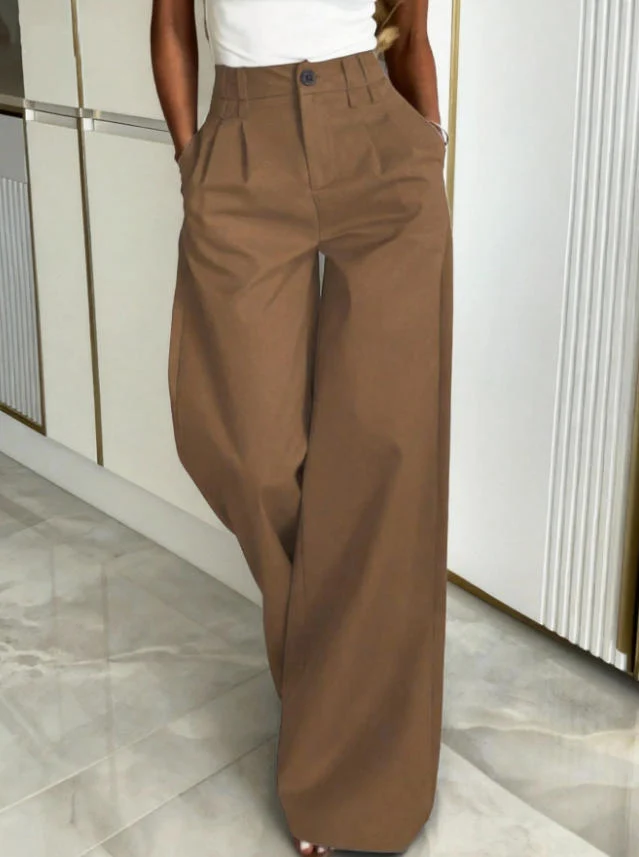 Damen Weite Anzughose mit eleganten Bundfalten