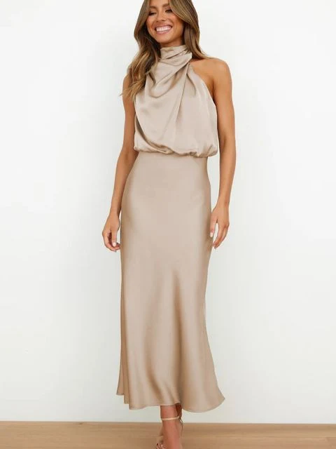 Glamouröse Halter Abendkleid