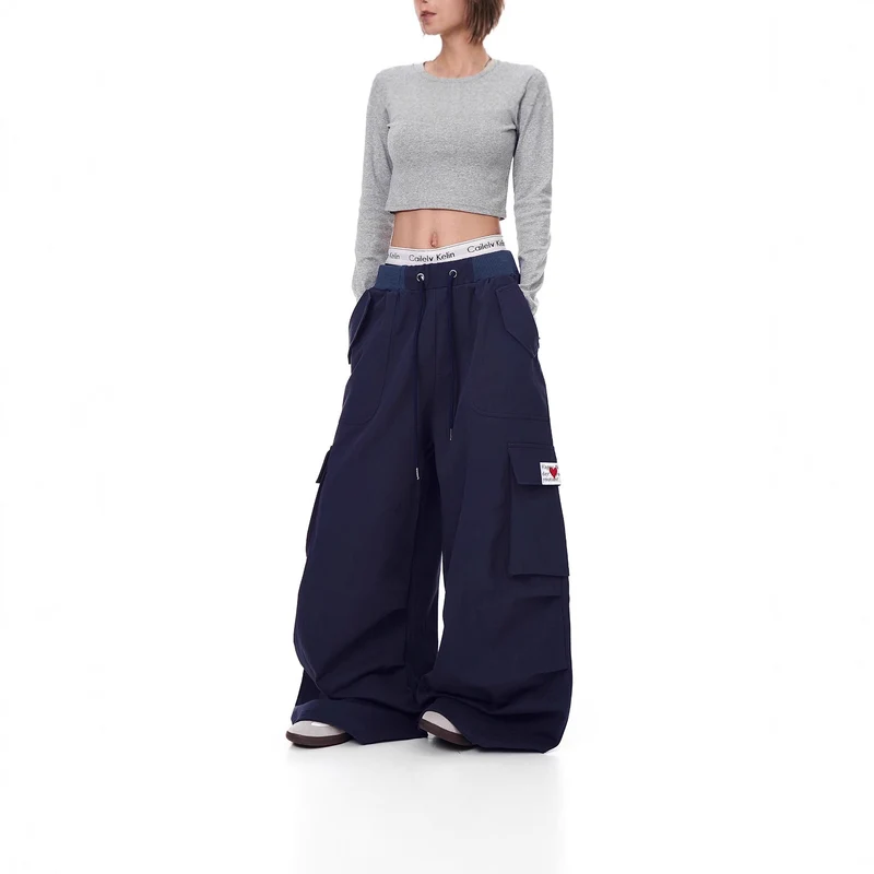 Damen Weitgeschnittene Cargo-Hose Nord Taschen 1787981945