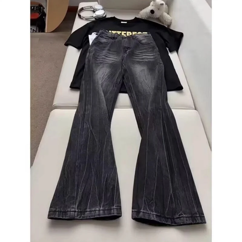 Damen Weitgeschnittene Bootcut-Jeans Nord Taschen