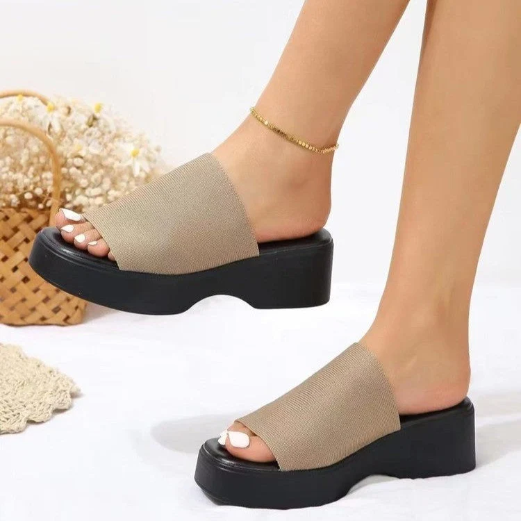 Damen Komfortable Blockabsatz-Sandalen mit breitem Riemen