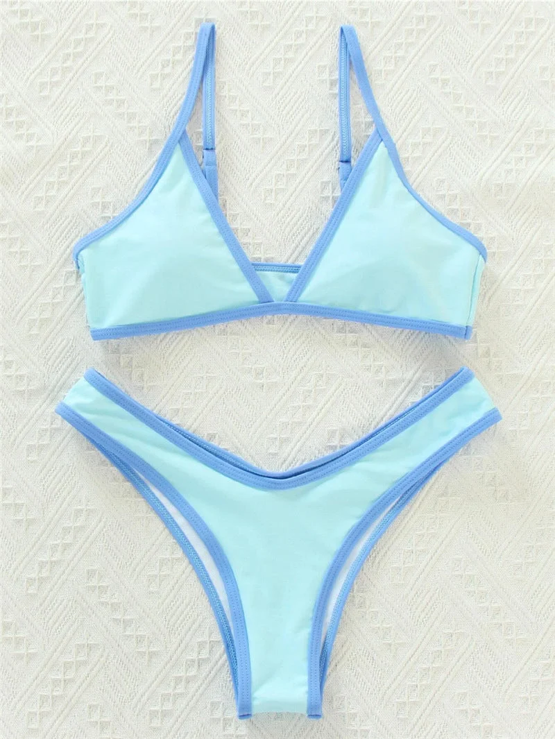 Damen Triangel-Bikini mit eleganter Naht und sportlichem Schnitt