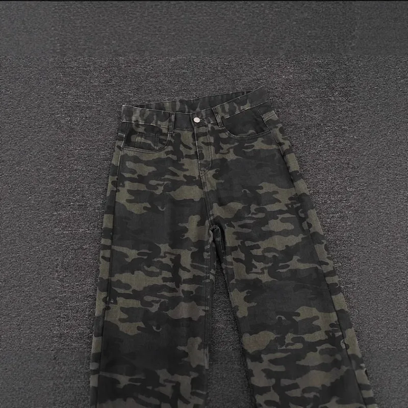 Damen Modische Camouflage Cargo-Hose Nord Taschen