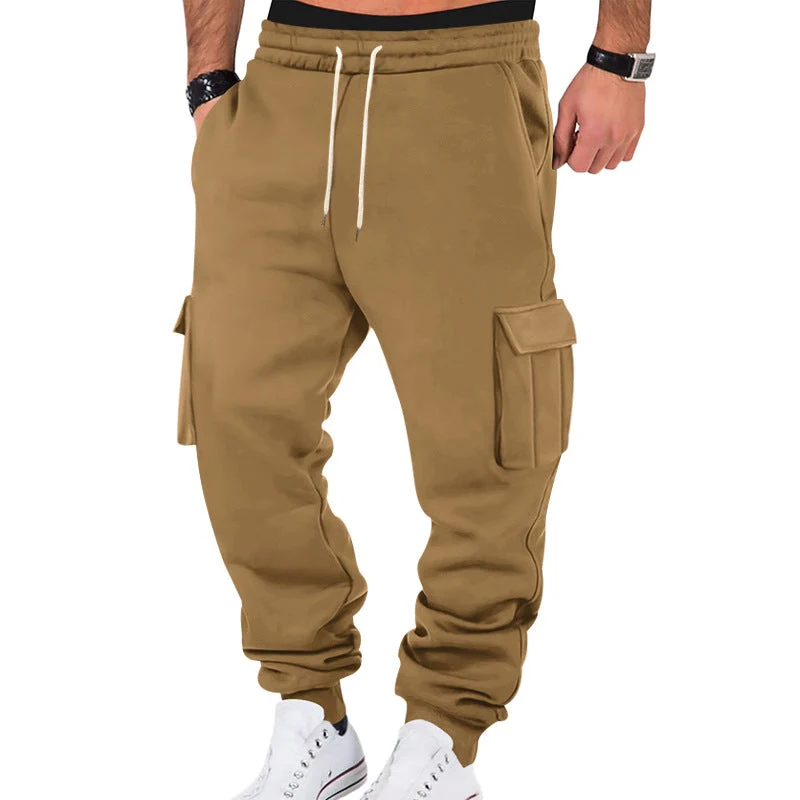 Herren Cargo-Sweatpants mit elastischem Bund und praktischen Seitentaschen