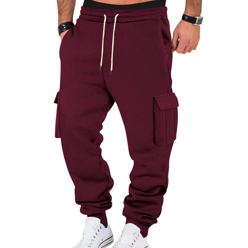 Herren Cargo-Sweatpants mit elastischem Bund und praktischen Seitentaschen