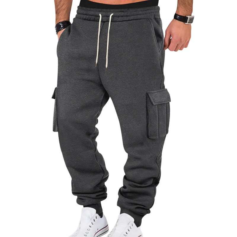 Herren Cargo-Sweatpants mit elastischem Bund und praktischen Seitentaschen