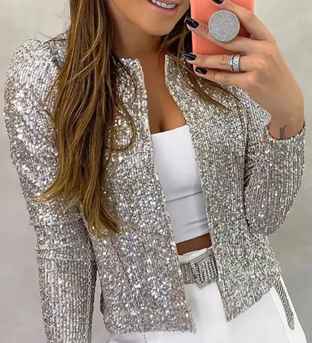 Elegante Paillettenjacke für Damen