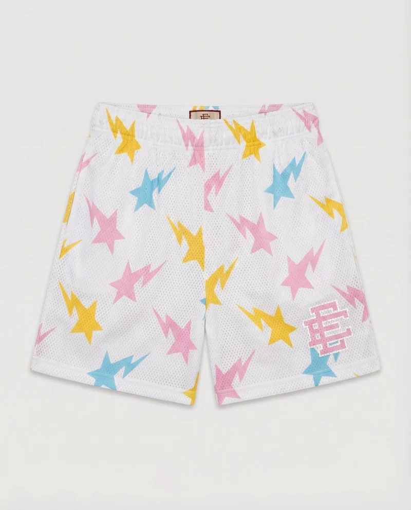 Damen Lounge-Shorts Logomuster Elastikbund Logo-Patch