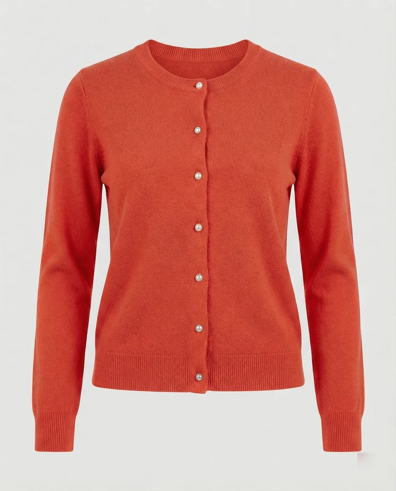 Damen Feinstrick Cardigan mit Knopfleiste und weichem Material