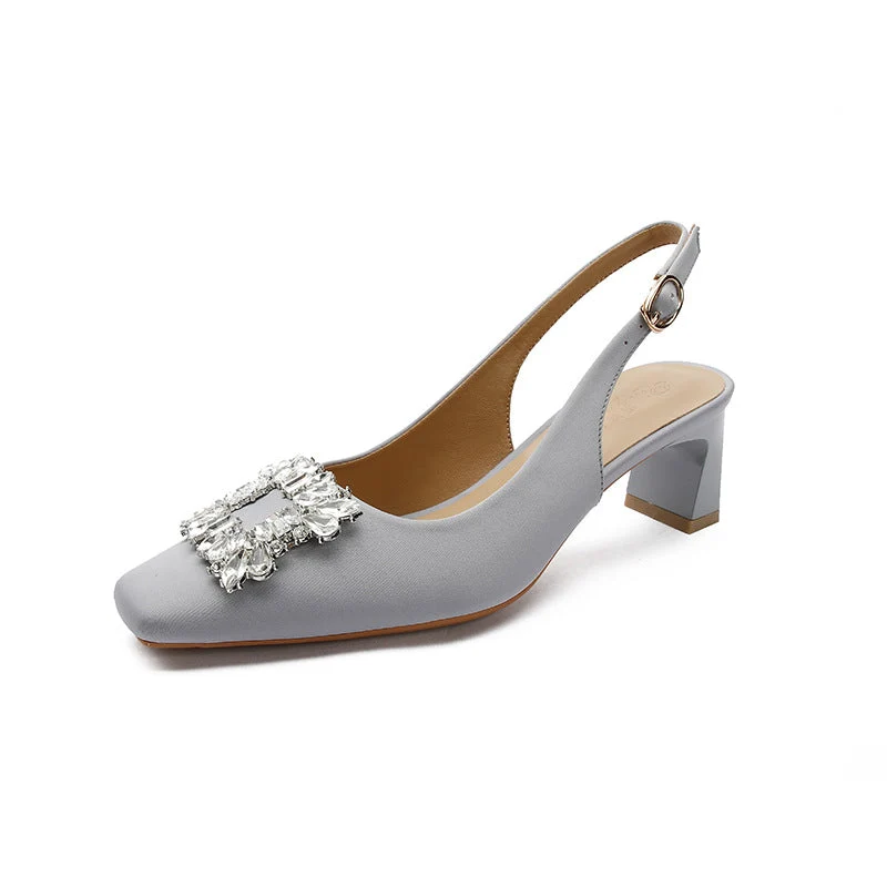 Damen Slingback-Pumps mit funkelndem Schmuckdetail Nord Taschen