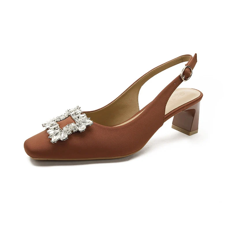 Damen Slingback-Pumps mit funkelndem Schmuckdetail Nord Taschen